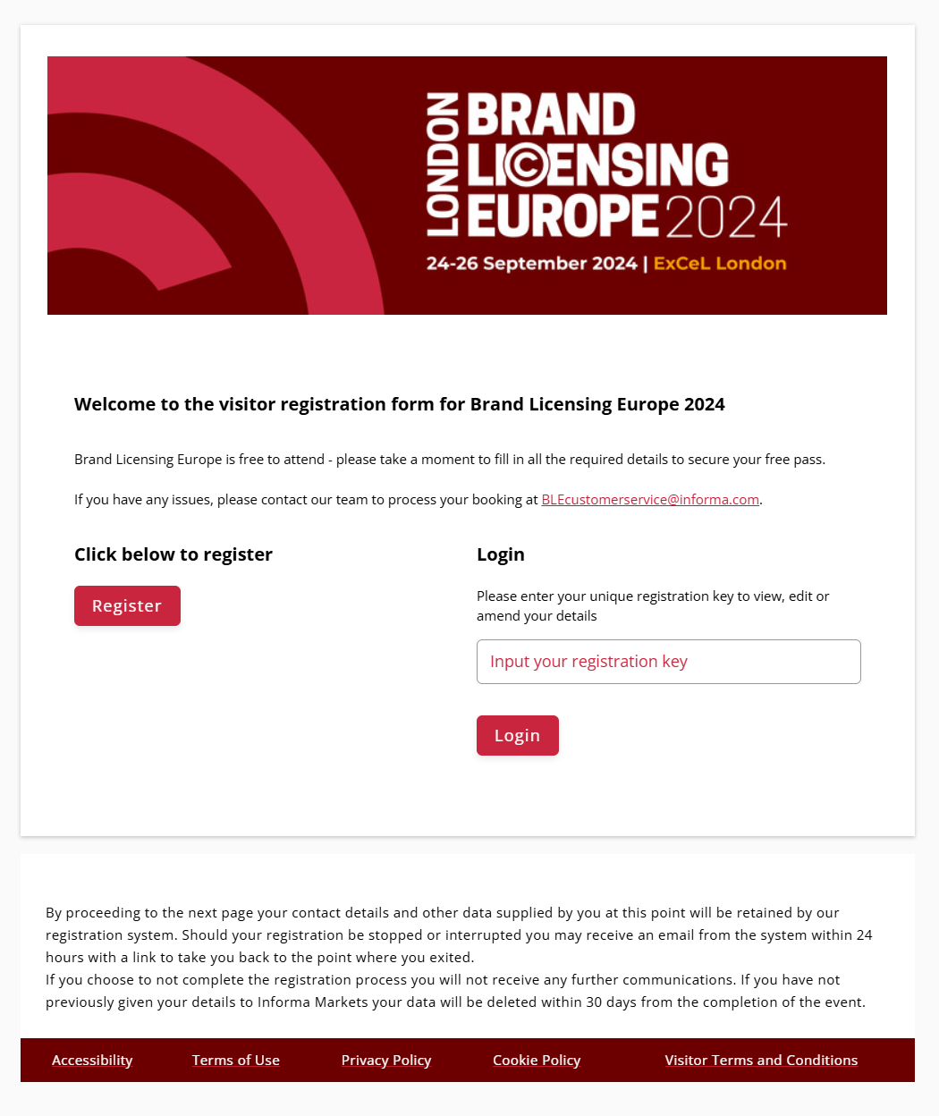BLE Online Reg