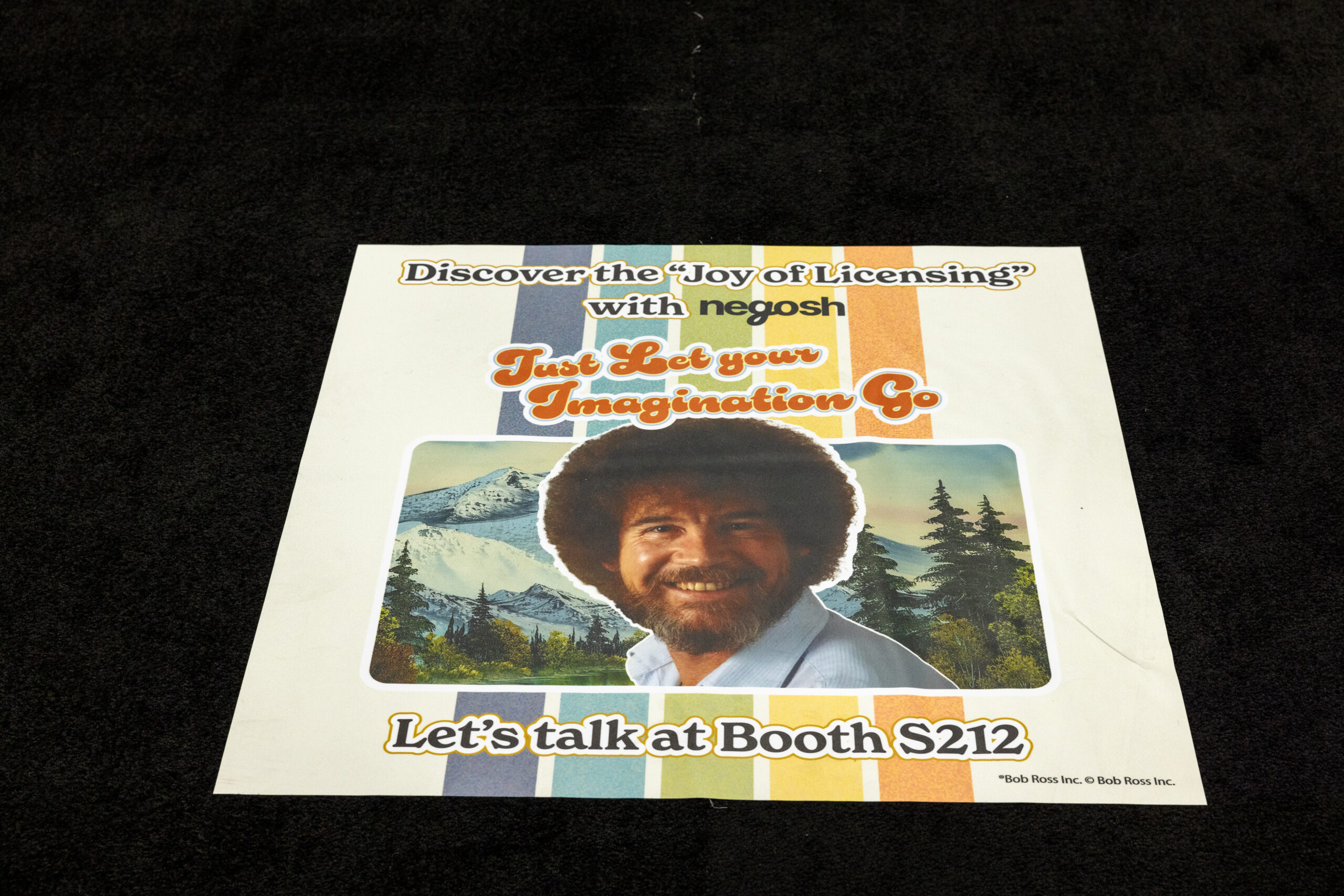 Bob ross floor sticker
